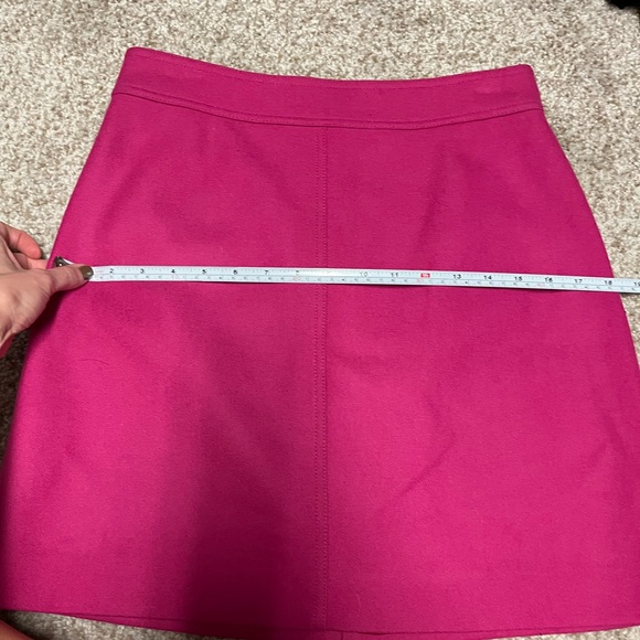 NWOT J. Crew Natasha Double Serge Wool Skirt Pink Magenta Size 4 - Picture 6 of 6